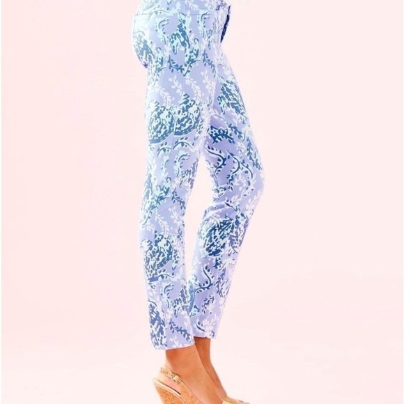Lilly Pulitzer Pants - Lilly Pulitzer Kelly Knit Ankle Pants Blue Peri Turtley Awesome